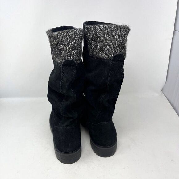 Camper Black Suede Lug Sole Slouch Boots Size 11 - Picture 6 of 11